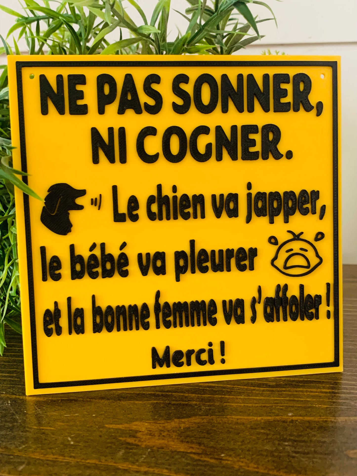 Pancarte carrée personnalisée