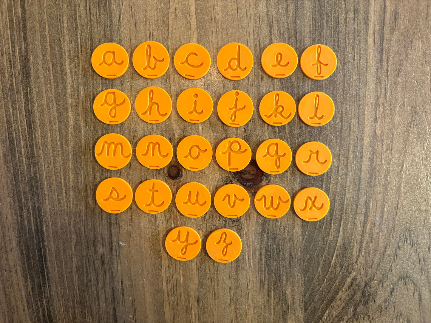 Les pièces de l’alphabet