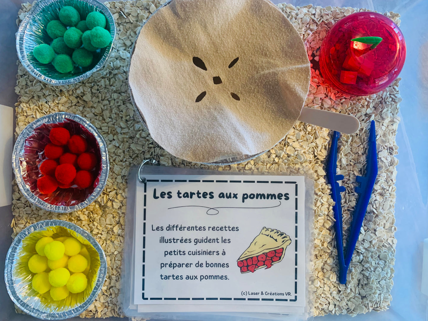Bac sensoriel : Les pommes