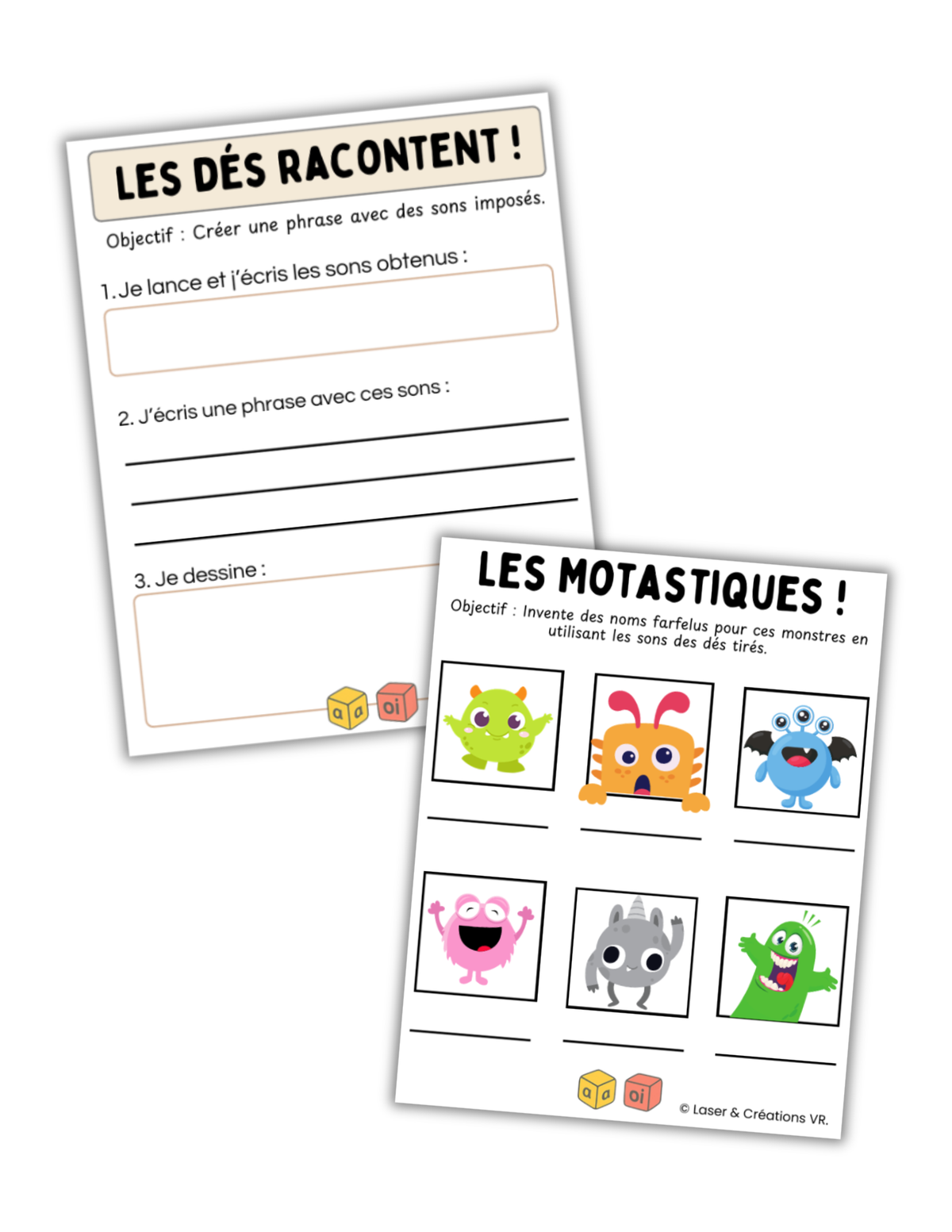 PDF - Fiches d'activités pour les dés phonologiques