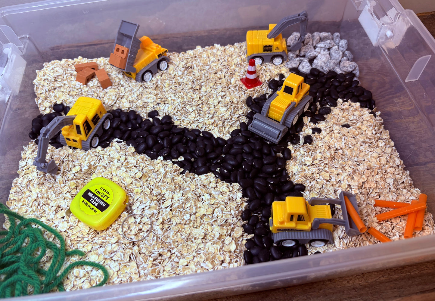Bac sensoriel : La construction