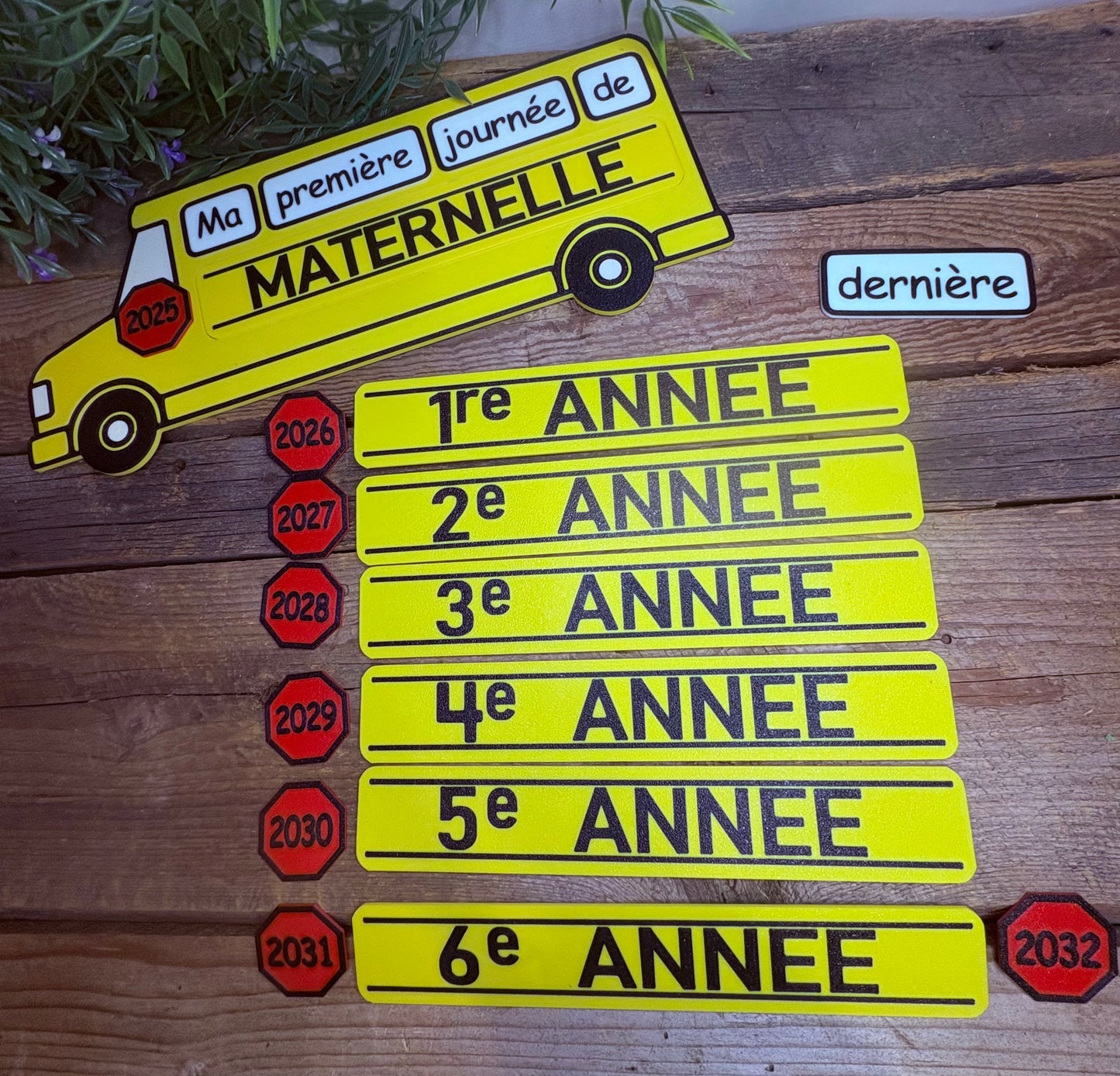 Autobus pour photos scolaires