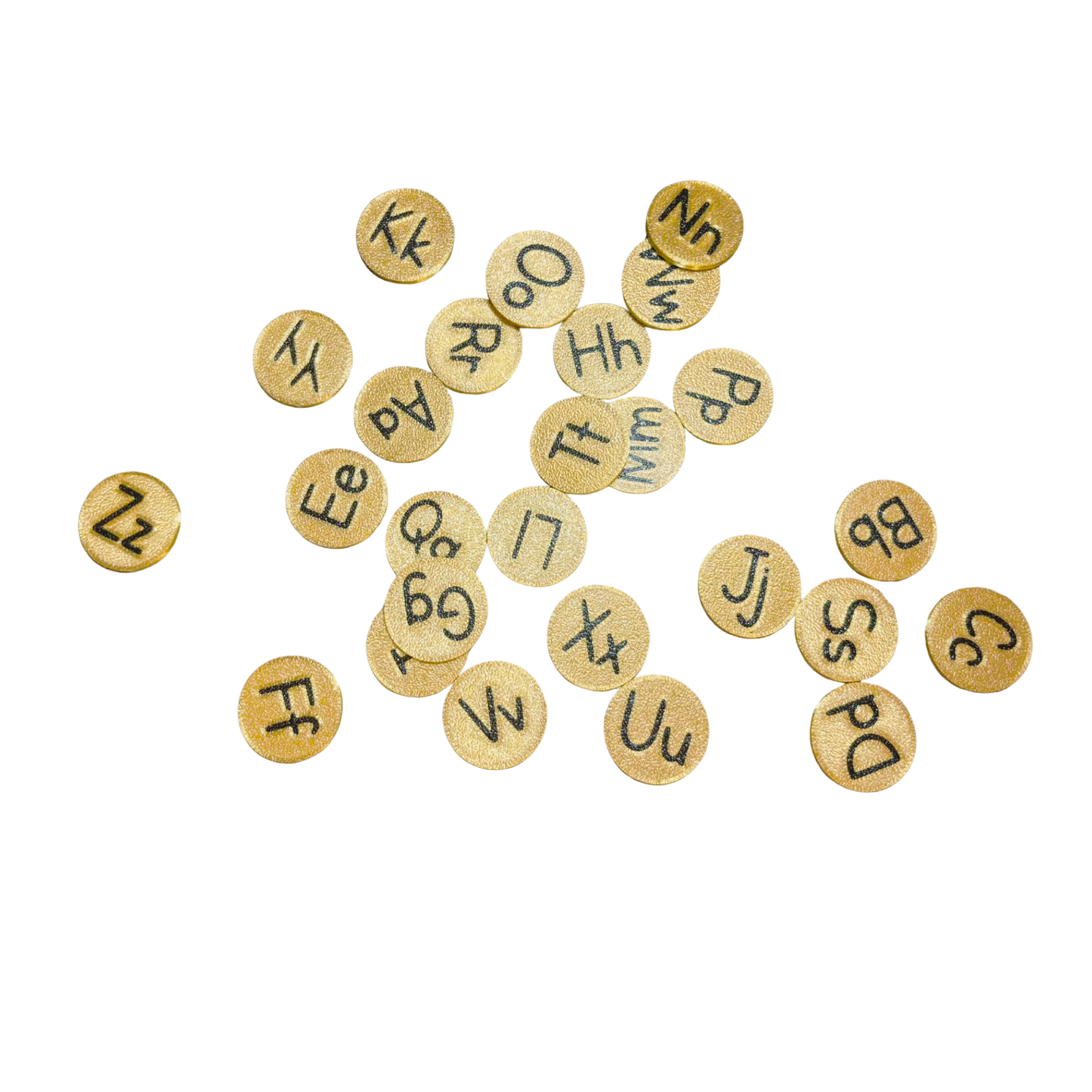 Pièces d'or alphabet double