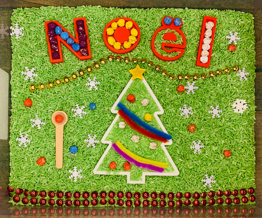 Bac sensoriel : Le sapin de Noël