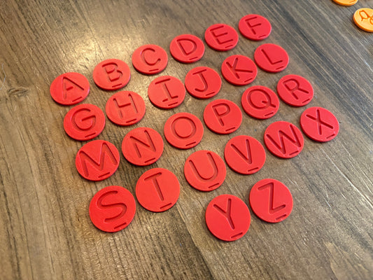 Les pièces de l’alphabet