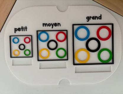 Objets petit/moyen/grand
