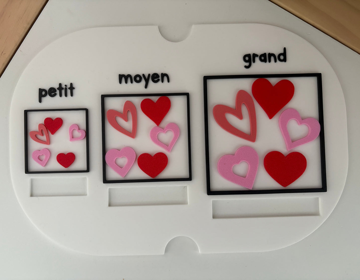 Objets petit/moyen/grand