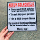 AUCUN COLPORTEUR