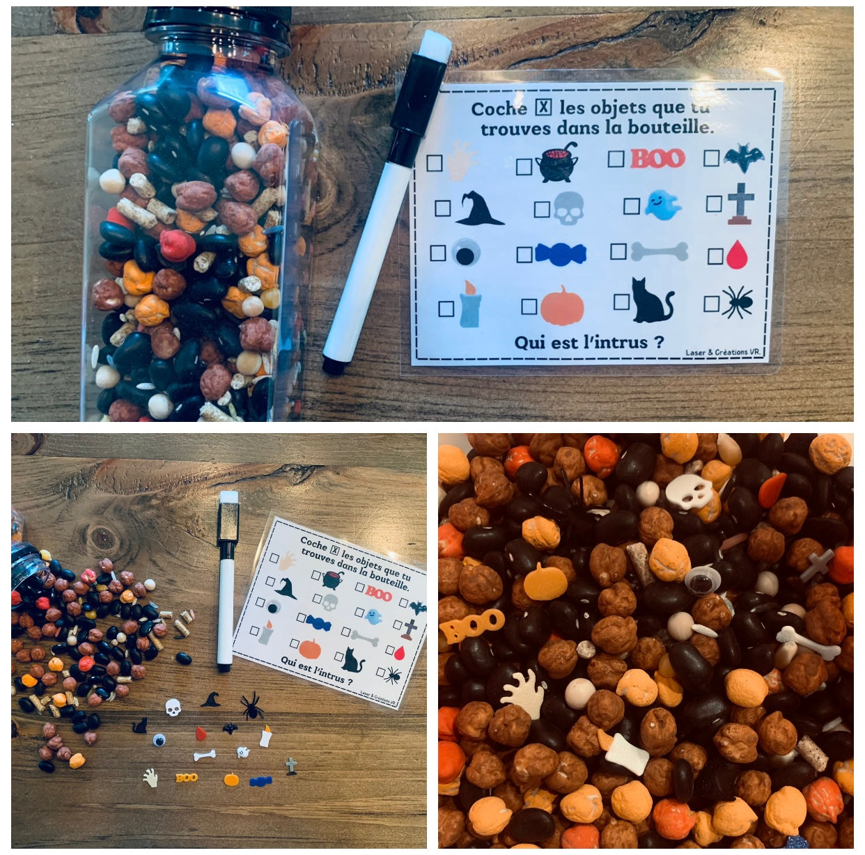 Bouteille sensorielle - Halloween