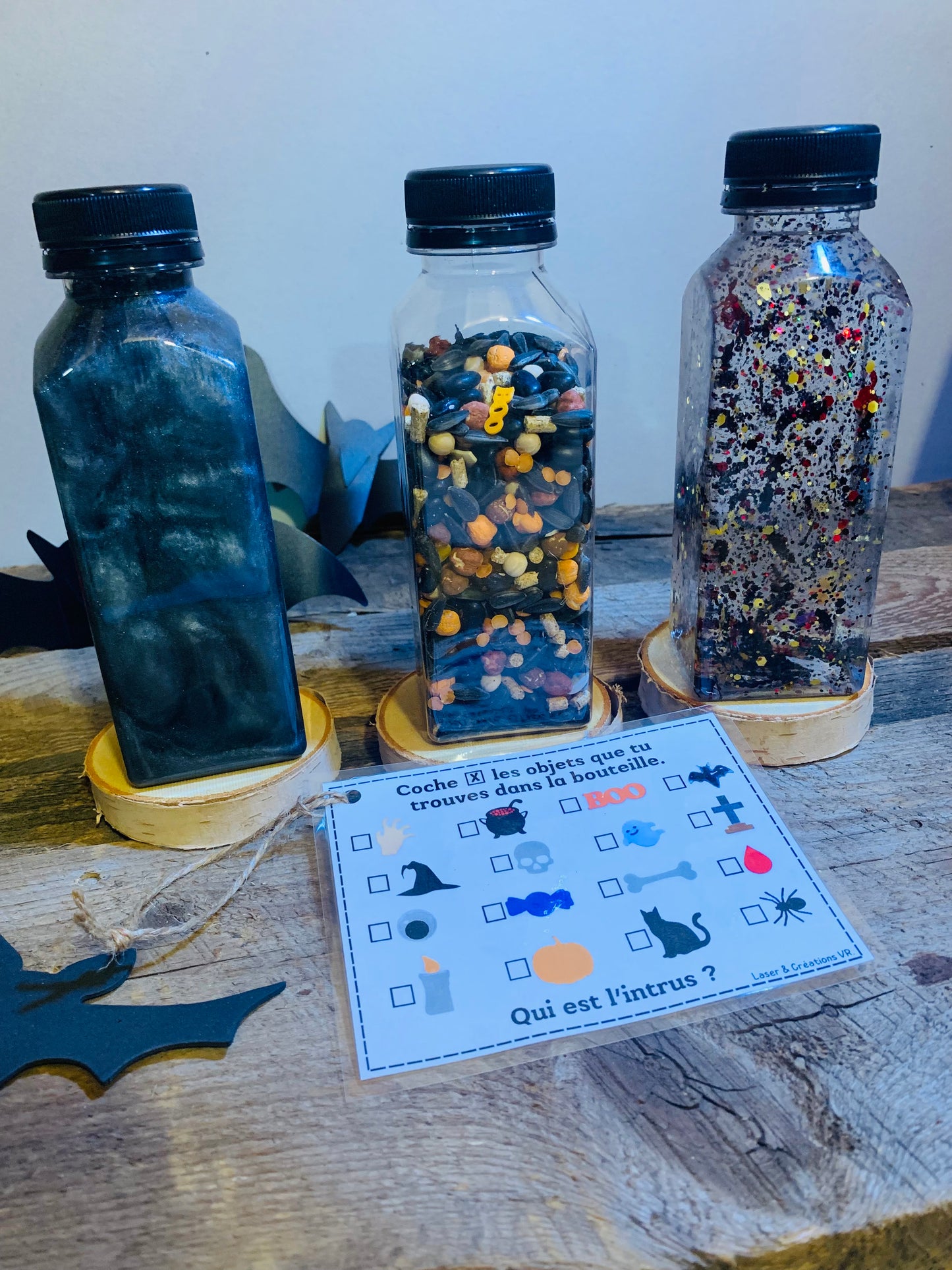 Bouteille sensorielle - Halloween