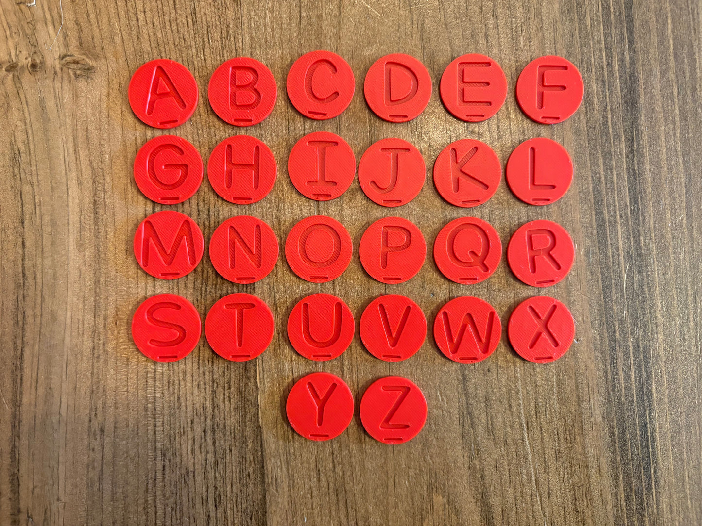 Les pièces de l’alphabet