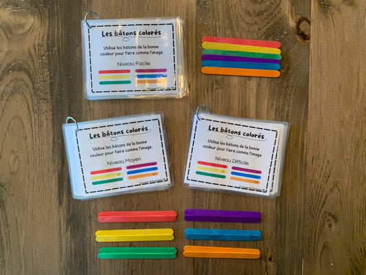 Activité : Les bâtons colorés
