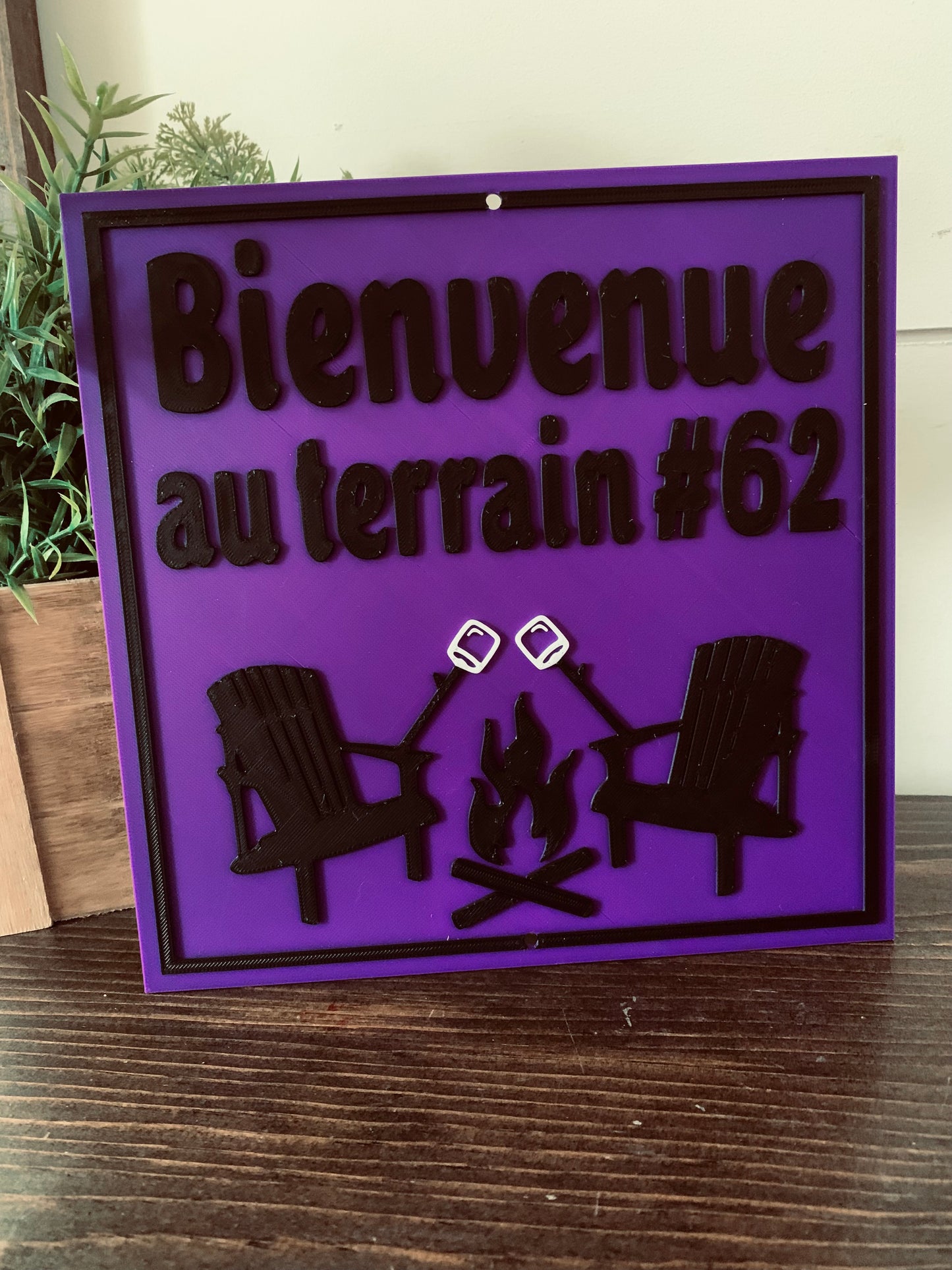Pancarte carrée personnalisée