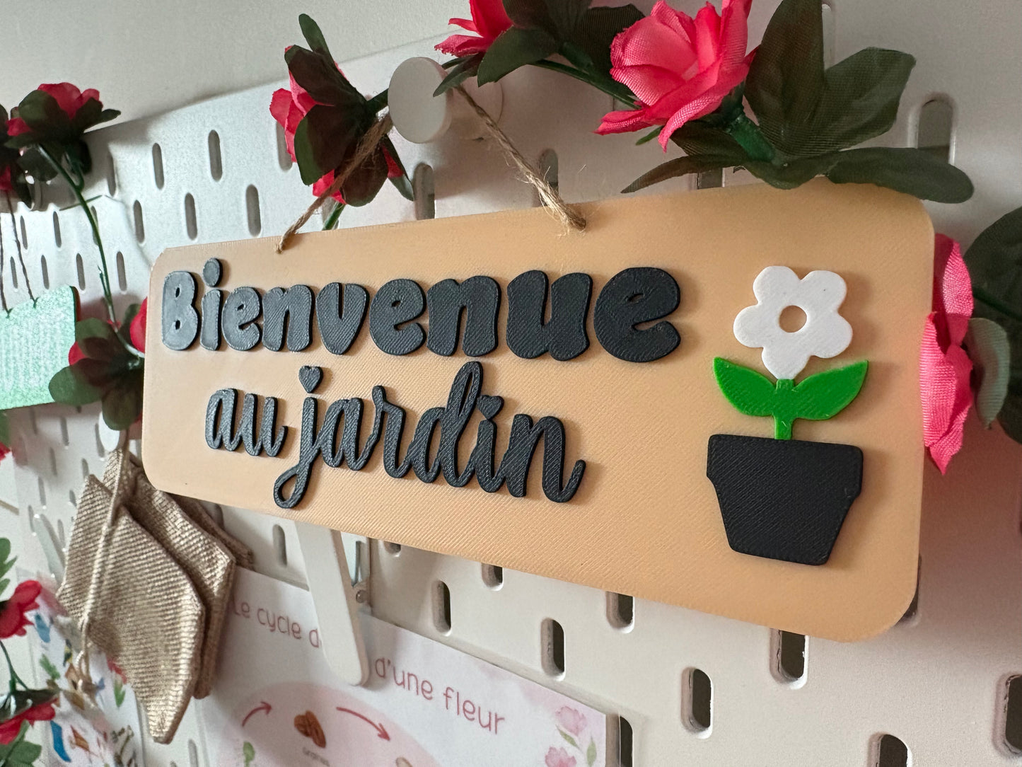 Affichette décorative pour coin symbolique