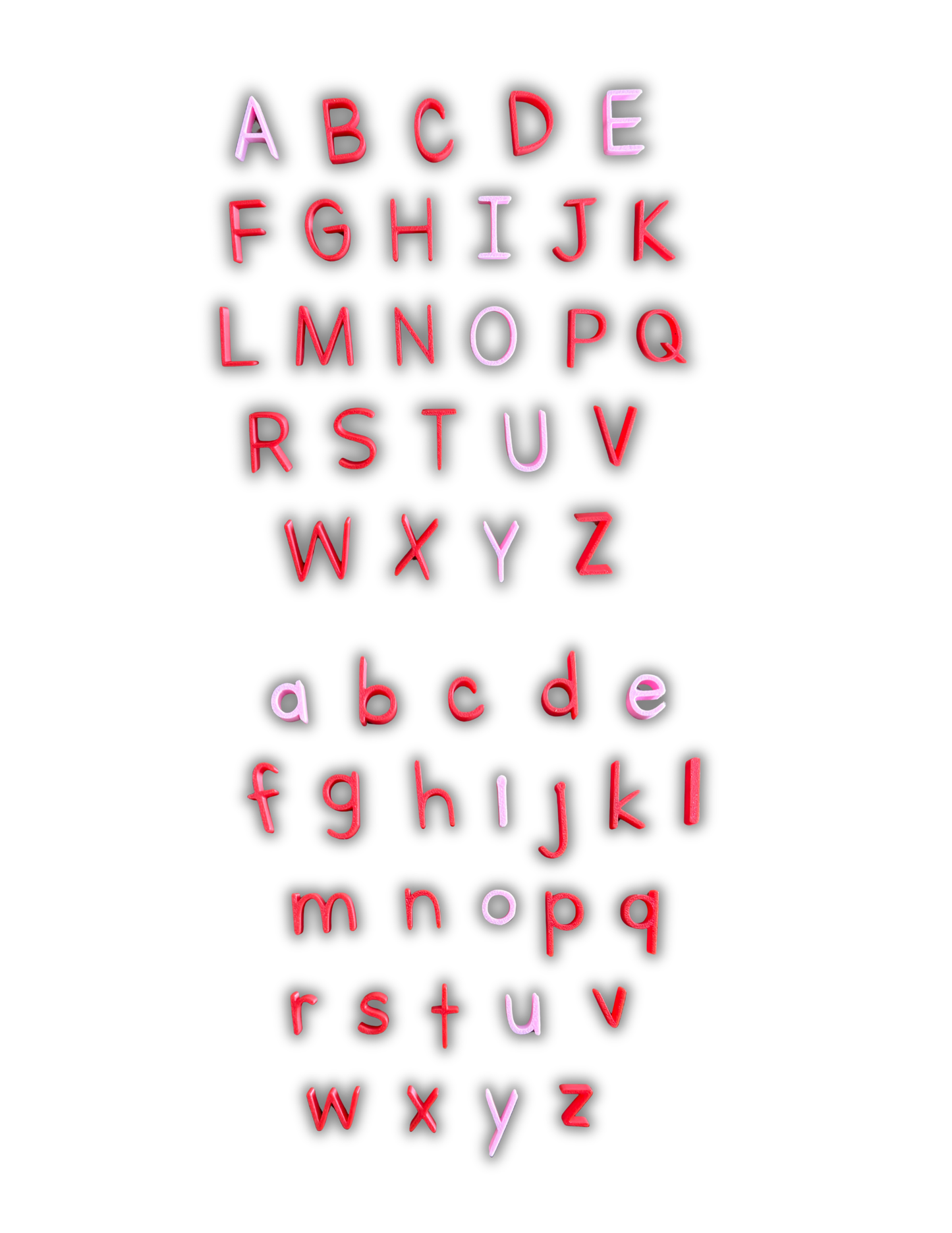 Minis alphabets et chiffres 3D pour bac sensoriel