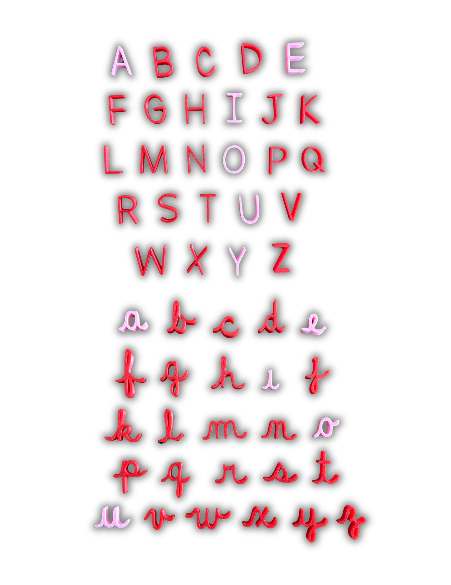 Minis alphabets et chiffres 3D pour bac sensoriel