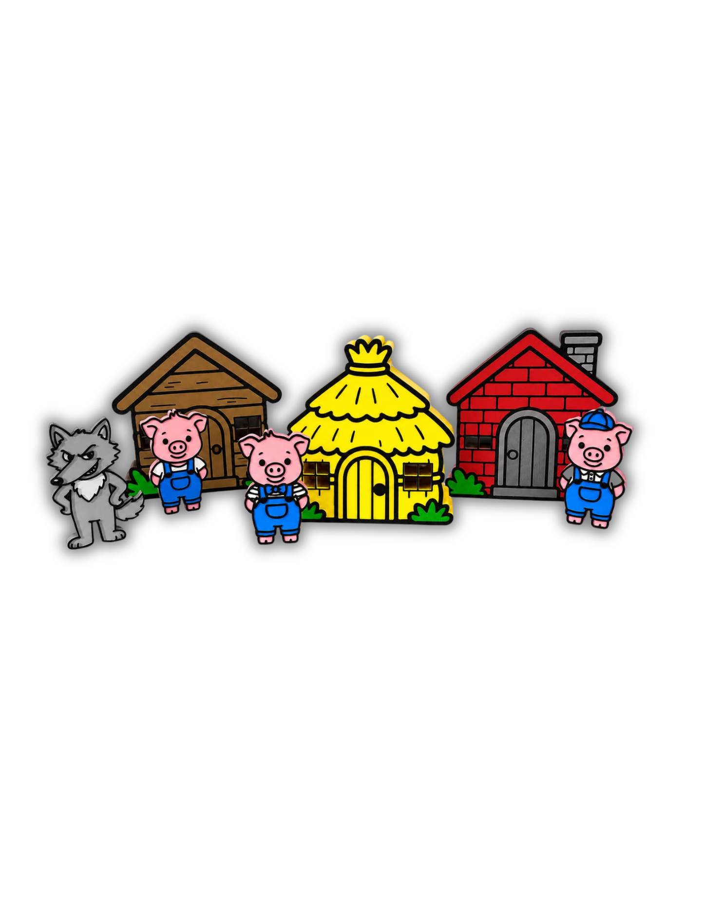 Figurines des 3 petits cochons