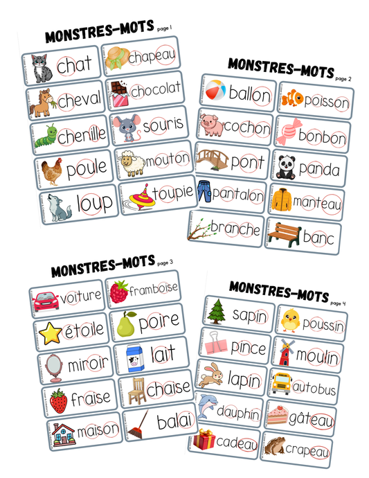 PDF - Mots-images jeu des monstres-mots