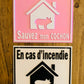 Affichette personnalisée (Incendie)