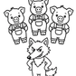 PDF - Dessins à colorier des 3 petits cochons