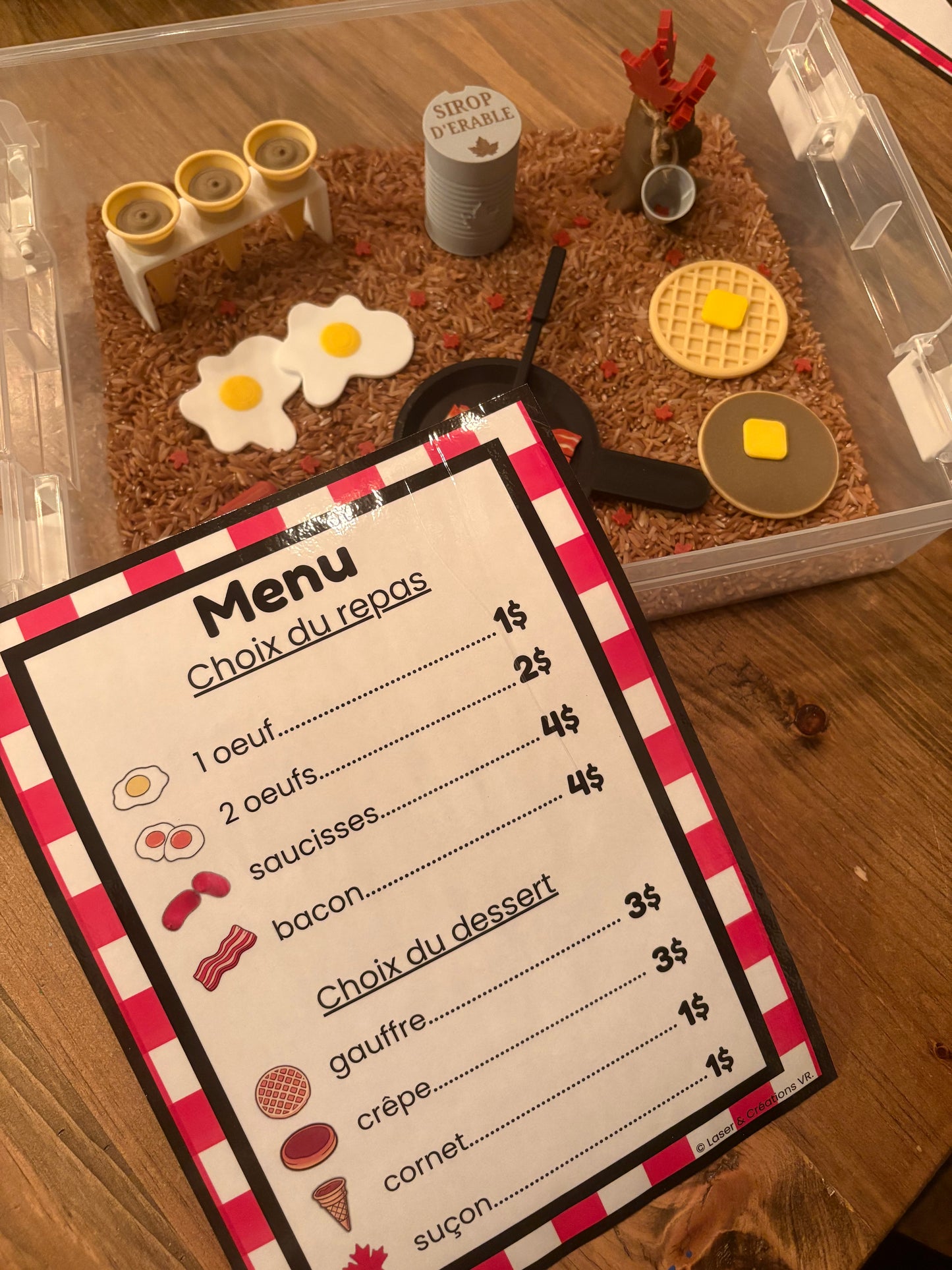 Bac sensoriel : Cabane à sucre