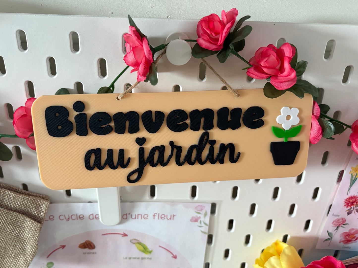 Affichette décorative pour coin symbolique