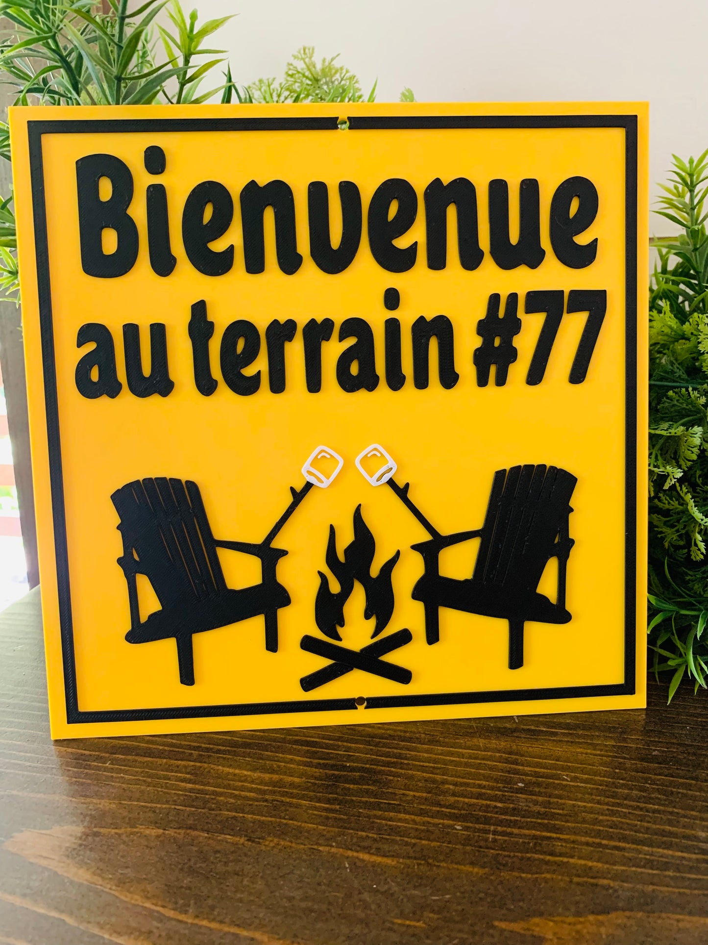 Pancarte carrée personnalisée