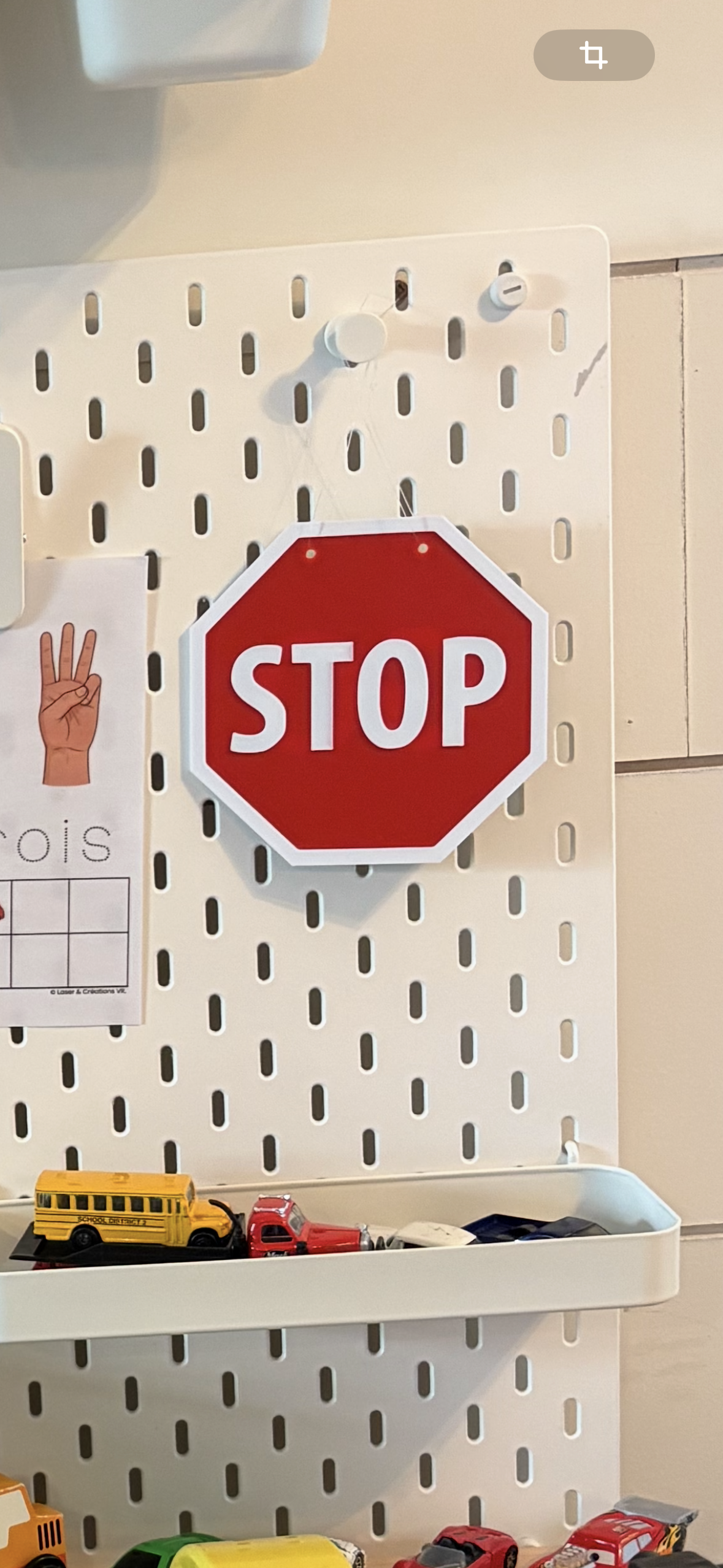 Affichette décorative pour coin symbolique