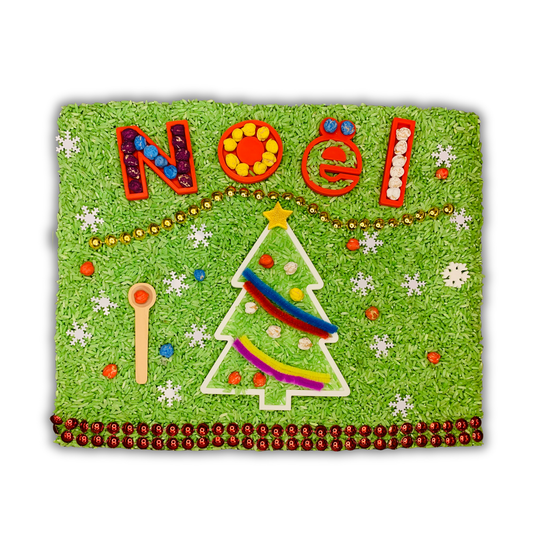 Bac sensoriel : Le sapin de Noël