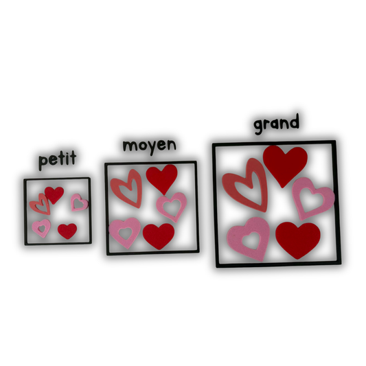 Objets petit/moyen/grand