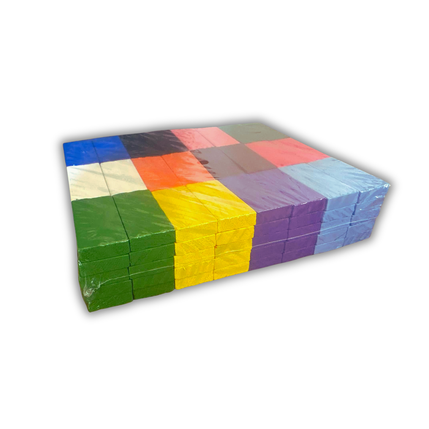 Dominos en bois colorés