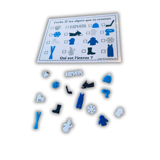 Matériel thématique pour bouteille sensorielle